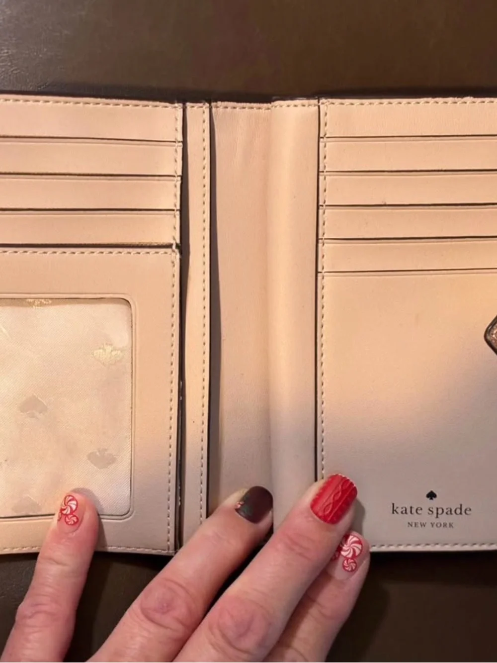 Kate Spade Rose Gold Glitter Medium Wallet